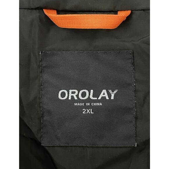 Orolay Down Filled Puffer Coat Black 2XL Hooded Winter Snow Skiing Outdoors - Picture 12 of 16